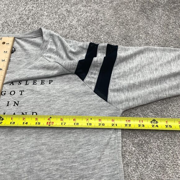 Disney Alice In Wonderland Graphic T-Shirt Womens XL Gray Long Sleeve Casual Tee - Picture 10 of 12